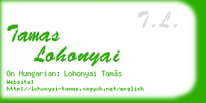 tamas lohonyai business card